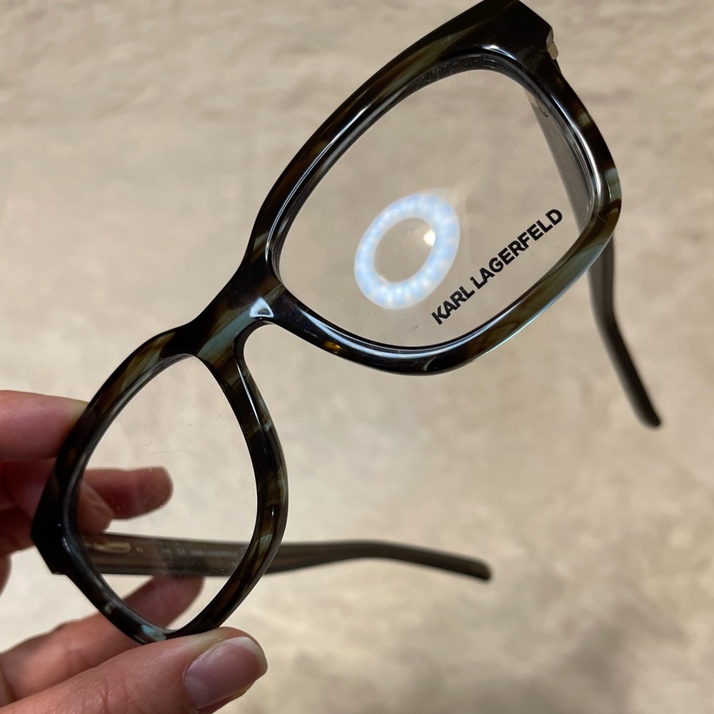 Women’s Karl Lagerfeld Glasses - Striped Green - Picture 5 of 7